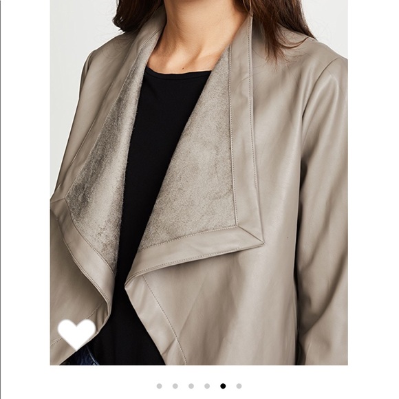 Bb Dakota Peppin Vegan Leather Drapey Jacket - Picture 3 of 8